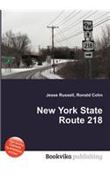 New York State Route 218: (English)