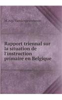 Rapport Triennal Sur La Situation de l'Instruction Primaire En Belgique