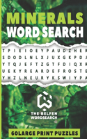 Minerals Word Search 60 Large Print Puzzles: For People Interested By Gemstones, Rocks And Minerals