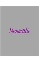 Manuelita: notebook with the name on the cover, elegant, discreet, official notebook for notes, dot grid notebook,