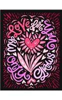 My Love For You Only Grows: Valentine's Day Gifts, Drawing, Doodling & Sketching (Hand-Drawn Doodle Cover)