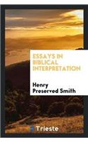 Essays in Biblical Interpretation