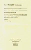 HIT-How I Think Questionnaire, Packet of 20 Questionnaires
