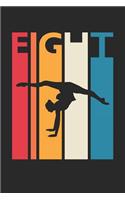 Gymnastics Notebook for 8 Year Old Boys and Girls - Vintage Gymnastics Journal - 8th Birthday Gift for Gymnast Diary