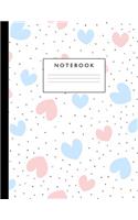 Notebook: Cute Lined Journal Ruled Composition Note Book to Draw and Write In for Girls and Boys - Home School Supplies for K-12 Grade Highschool and College: