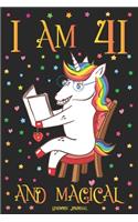 Unicorn Journal I am 41 and Magical