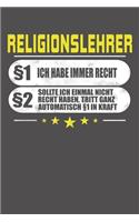 Religionslehrer §1 Ich Habe Immer Recht §2 Sollte Ich Einmal Nicht Recht Haben, Tritt Ganz Automatisch §1 In Kraft: Wochenplaner - ohne festes Datum für ein ganzes Jahr