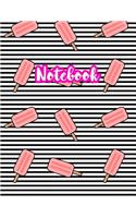 Notebook: Cute Blank Lined Journal Large 8.5 x 11 Matte Cover Design with Ruled White Paper Interior (Perfect for School Notes, Girls and Boys Diary, Kids Wri