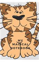 My Magical Notebook: 110 Blank Pages Magical Notebook with Cat Perfect for Drawing and Writing