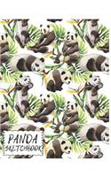 Panda Sketchbook: Cute Panda Sketchbook for Adults/Children Animals Lovers to Sketching, Whiting, Drawing, Journaling and Doodling, (8.5x11x Inch. 21.59x27.94 cm.) 12