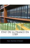 État De La France En 1789