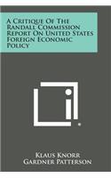 Critique Of The Randall Commission Report On United States Foreign Economic Policy