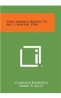 Italy America Review, V3, No. 1, Winter, 1938