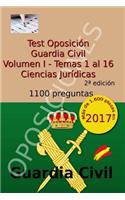 Test OposiciÃ³n Guardia Civil: Volumen I: Ciencias JurÃ­dicas: Volumen I: Ciencias JurÃ­dicas