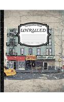 Unruled Composition Book: Notebook College ruled: Taxi Vintage: (Composition Book Journal: Notebook 8.5 x 11 inch, Paper 110 pages)