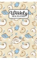 Weekly Meal Planner: Meal Planning Journal Notebook with Grocery Shopping List for the Week - Seafood Clams And Fish