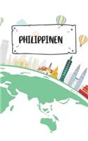 Philippinen: Liniertes Reisetagebuch Notizbuch oder Reise Notizheft liniert - Reisen Journal für Männer und Frauen mit Linien