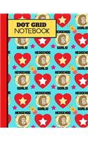Dot Grid Notebook: Hedgehog Goals Heart Pattern Novelty Gift - Hedgehog Dot Grid Notebook for Teens, Girls and Students