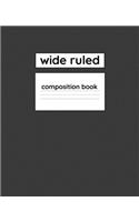 Wide Ruled Composition Book