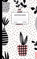 Knitting Paper: Graph Notebook and Journal for Patterns - 4:5 Ratio - 100 pages - Letter Format 8.5"x11" - Cover Design Code 00082