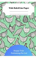Cute Chicken Theme Wide Ruled Line Paper