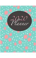 2020 Planner: Turquoise Blue Pink Polka Dot Pattern 2020 Organizer; Monthly and Weekly 2020 Planner Journal(2020 Planners & Organizers)