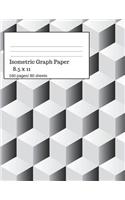 Isometric Graph Paper: Isometric Graph Paper Notebook Ideal for Architecture, Landscaping 3D Designs and Geometry. 8.5x11 Size, 160 Pages/ 80 Sheets. White Theme