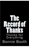 Record of Thanks