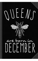 Queens Are Born in December Journal Notebook: Blank Lined Ruled for Writing 6x9 120 Pages