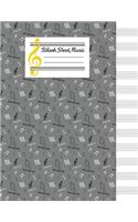 Blank Sheet Music: Large Print(8.5"x11") - Music Manuscript Paper - Composition Notebook - Blank Sheet Music Book - Vol.2: Blank Staff Paper(2 Blank Sheet Music)