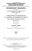 Fy'03 Forest Service Program Budget