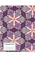 Ornament Pattern Design Composition Book / Wide Ruled 200 Pages 7.44in x 9.69in