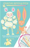 Springtime Sketch and Stitch: 100 Travel Size Pages of 40 x 60 Grid Graph Paper to Chart Cross Stitch Patterns