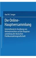 Die Online-Hauptversammlung