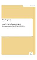 Analyse des Sponsoring an bundesdeutschen Hochschulen