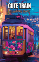 Cute Train Coloring Book