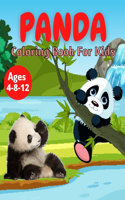 Panda Coloring Book For Kids Ages 4-8-12