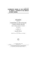 Confirmation hearing on the nomination of Thomas L. Sansonetti to be Assistant Attorney General