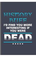 History buff I'd find you more interesting if you were Dead