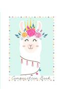 Composition Book: College Ruled Line Paper Composition Notebook for College, School, Journaling, or Personal Use. A Back to School Must Have. Cute Llama Cover