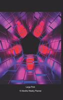 Large Print - 2020 - 15 Months Weekly Planner - Science Fiction - Gateway to Space