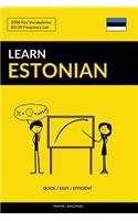 Learn Estonian - Quick / Easy / Efficient: 2000 Key Vocabularies