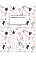 Handwriting Practice Sheets: Cute Blank Lined Paper Notebook for Writing Exercise and Cursive Worksheets - Perfect Workbook for Preschool, Kindergarten, 1st, 2nd, 3rd and 4th Gr