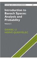 Introduction to Banach Spaces: Analysis and Probability