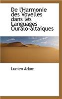 de L'Harmonie Des Voyelles Dans Les Languages Ouralo-Altaiques