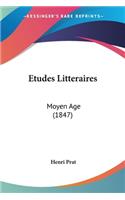 Etudes Litteraires