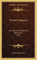 De Crasi Et Aphaeresi