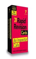 York Notes for AQA GCSE (9-1) Rapid Revision Cards: An Inspector Calls - catch up, revise and be ready for the 2025 and 2026 exams