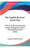 English Revisers' Greek Text