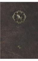 Monogram Capricorn Notebook: Blank Diary Journal Log Notebook(72 Monogram Aged 150 Lined)